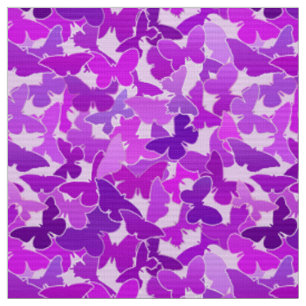 Tissu Vestige de papillons, d'Améthyste, de Violette et 
