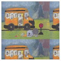Vieil autobus anglais de Wigglebottom de chien de