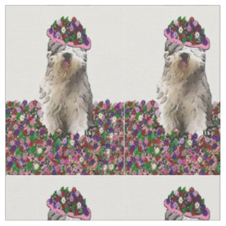 Tissu Vieux chien de berger anglais de Martha