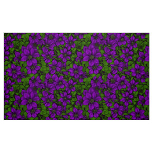 Tissu Vigne de Clematis pourpre