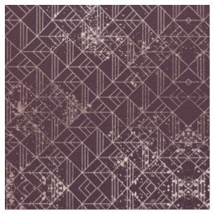 Tissu Vin Art Déco Rouge Or Motif géométrique rétro