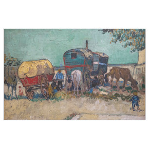 Tissu Vincent Van Gogh - Caravanes, Camp de Tziganes prè