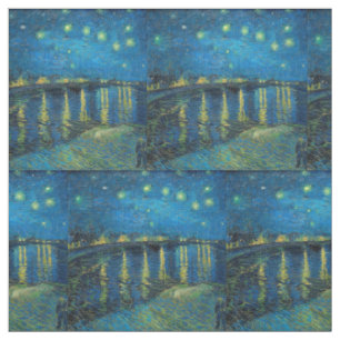 Tissu Vincent Van Gogh Nuit étoilée sur le Rhône