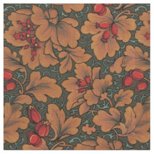 Tissu Vintage époque victorienne Floral et Motif feuille