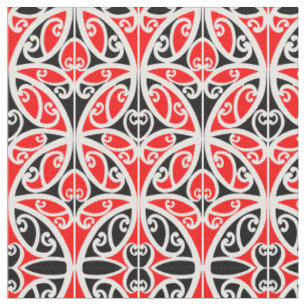 Tissu Vintage Maori Nouvelle-Zélande Motif d'art tribal