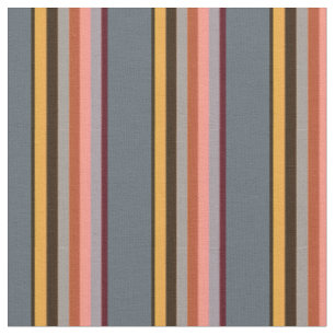 Tissu Vintage Vertical Stripes Élégant Unisex Gris Chaud