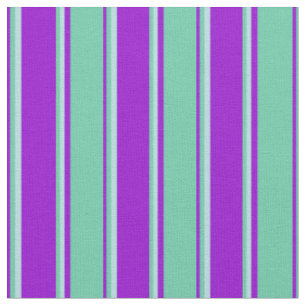 Tissu Violet foncé, Aquamarine et Motif bleu poudre