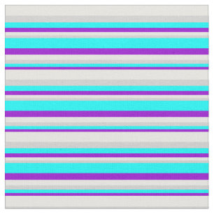 Tissu Violet foncé, cyan, gris clair et blanc