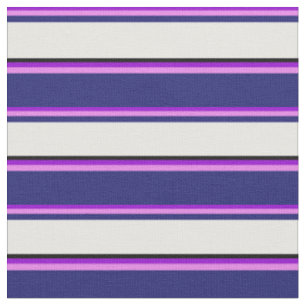 Tissu Violet foncé, Violet, Bleu de minuit, Blanc et Noi
