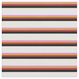 Tissu Violet, verge d'or, rouge, noir et blanc