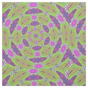 Tissu Violet vert rose zèbre animal Cercle Motif