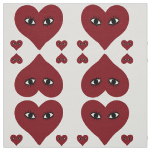 Tissu Visage Cœur Rouge Amour