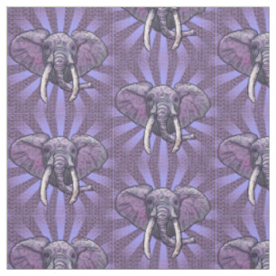 Tissu Visage d'éléphant violet