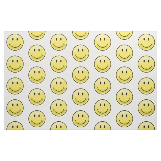 Tissu Visage heureux jaune classique (Fat Quarter)