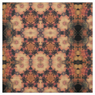 Tissu VISAGES D'ANGE, BOUTEILLES, FLEURS Abstrait Rouge