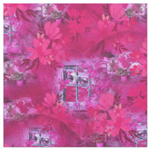 Tissu Viva Magenta 2023 fille dans la fenêtre Fabric