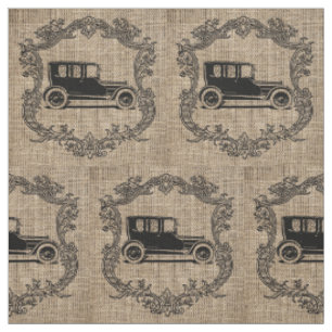 Tissu Voiture ancienne en toile de jute