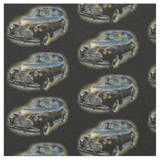 Tissu Voiture Vintage Classique Chevrolet Brown en noir