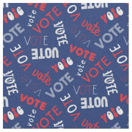 Tissu Vote 2020 Marine motif de la typographie