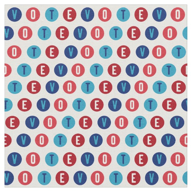 Tissu Vote 2020 mod dots blanc (Fermer)