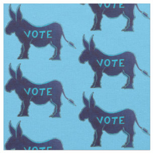 Tissu VOTE Blue Donkey Novembre 2020 Jour de l'élection 