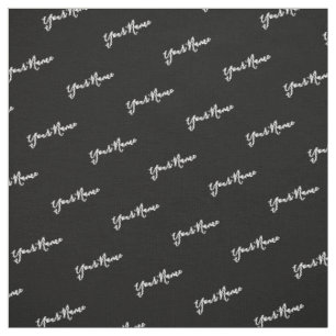 Tissu Votre nom Typographie Blanche