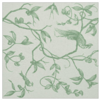 Tissu Voyage au Château Peacock Green