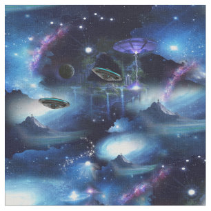 Tissu Voyage spatial intergalactique