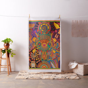 Tissu Voyage tribal maya mexicain de Boho d'art d'Oaxaca