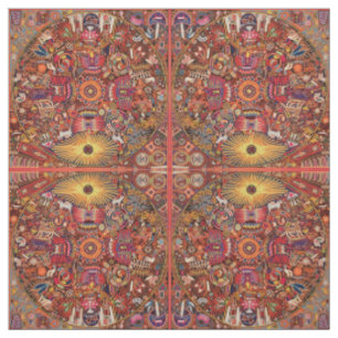 Tissu Voyage tribal maya mexicain de Boho d'art d'Oaxaca