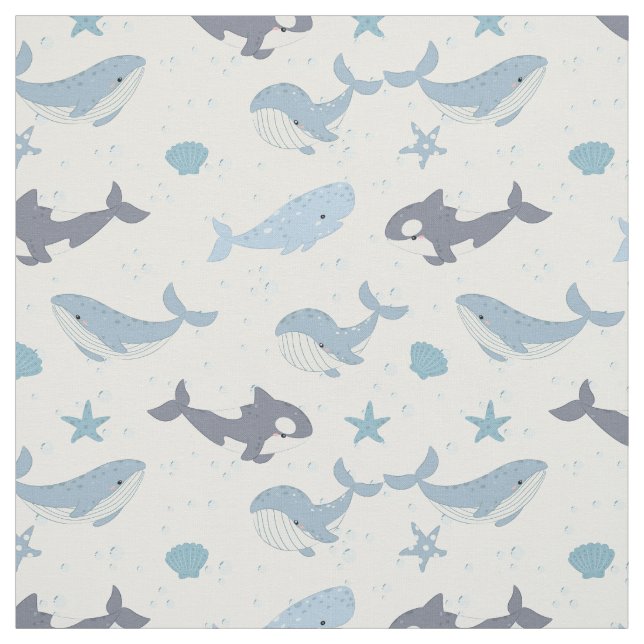 Tissu Whale et Killer whale (Échantillon)