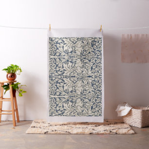 Tissu William Morris, gris bleu, motif, Art nouveau, vin
