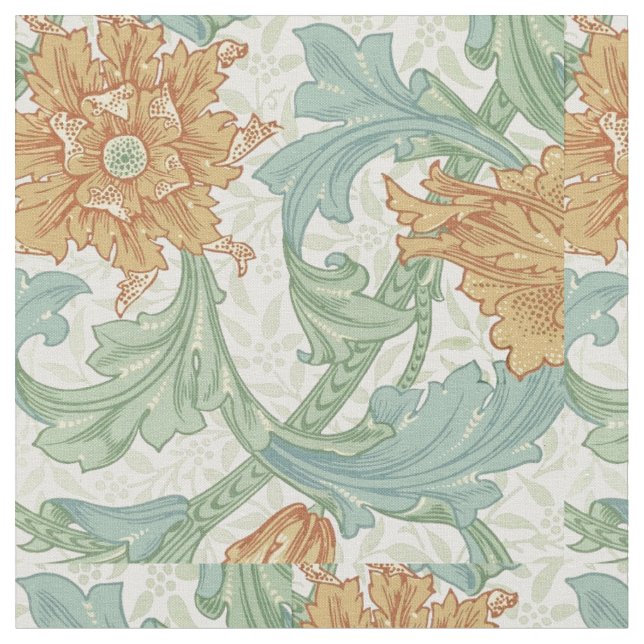 Tissu William Morris modèle floral à tige unique (Fermer)