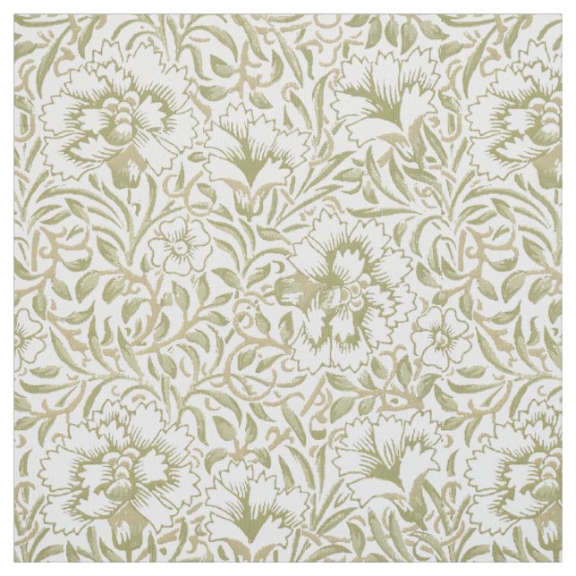 Tissu William Morris Motif Vintage Carnation (Échantillon)