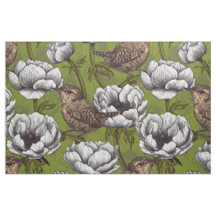 Tissu Wrens in the white anemone garden