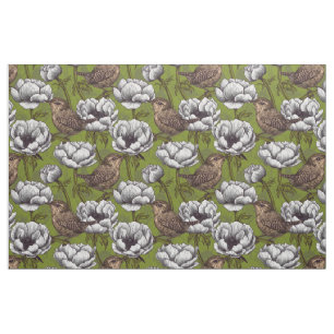 Tissu Wrens in the white anemone garden