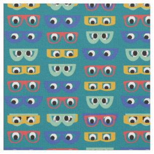 Tissu Yeux écarquillés Geeky drôles, caisse multicolo
