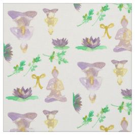 Tissu Yoga Namaste Méditation Lotus violet Fleurs
