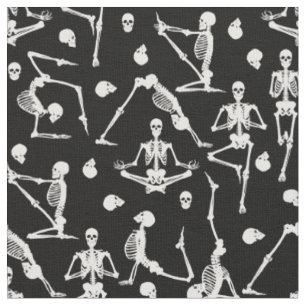 Tissu yoga squelettes os anatomie crâne effrayant