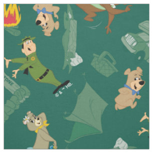 Tissu Yogi Bear et les amis Jellystone Park Camp Motif