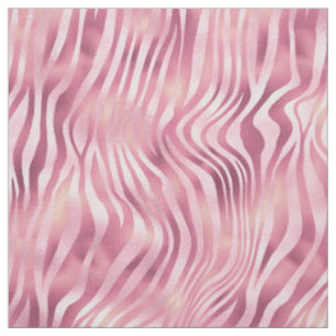 Tissu Zèbre métallique rose