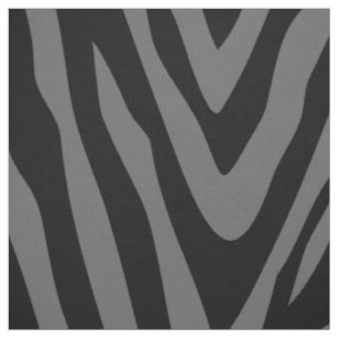 Tissu Zèbre noir et gris Imprimer Grande échelle