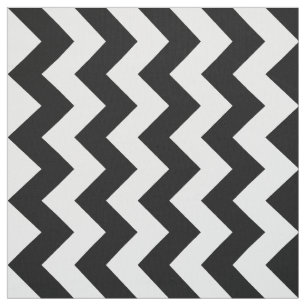 Tissu Zigzag noir et blanc vertical de rayure de Chevron