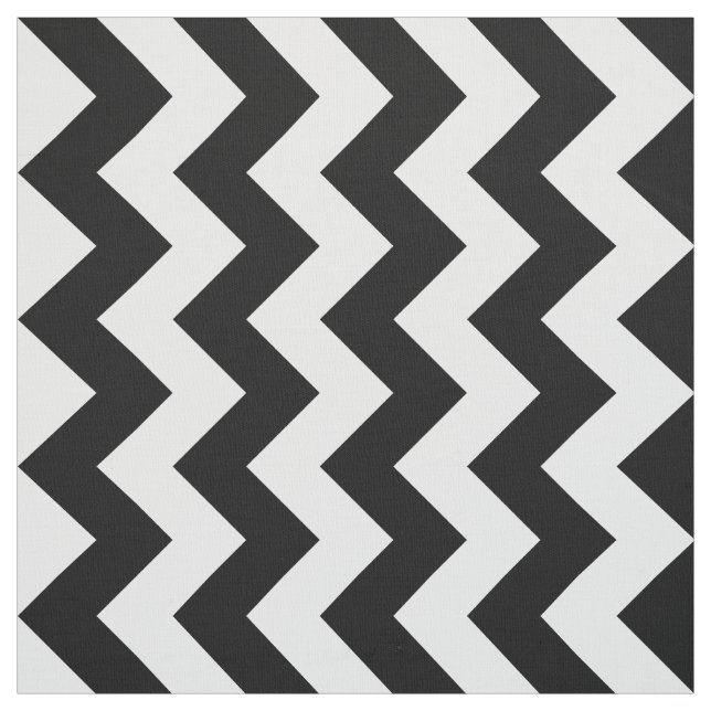 Tissu Zigzag noir et blanc vertical de rayure de Chevron (Échantillon)