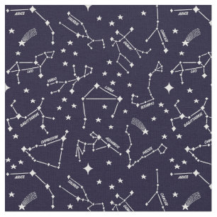 Tissu Zodiac Star Cartes Blanches Sur La Sorcière Cheeky