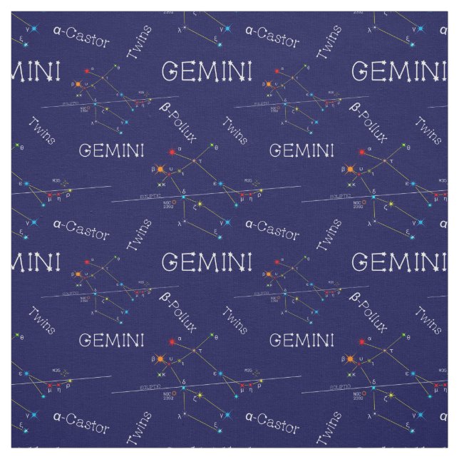 Tissu Zodiaque Gemini (Échantillon)