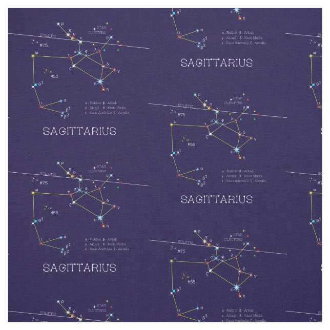 Tissu Zodiaque Sagittarius (Échantillon)