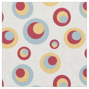Tissu Zones et cercles léopards du milieu du siècle les