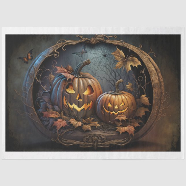 Tissue Halloween Pumpkins Seidenpapier (Vorderseite)