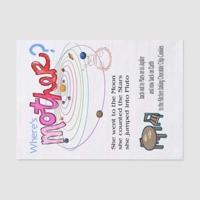 Tissue Happy Mother's Day Kitchen Seidenpapier (Vorderseite)